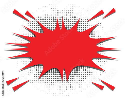 comic explosion vector with Yellow background