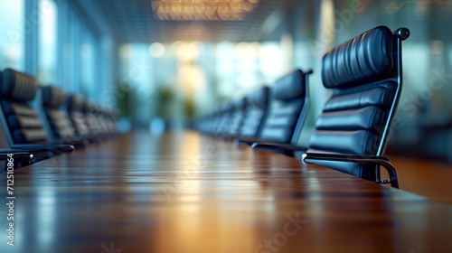 An empty modern and clean conference room with chairs and natural light.