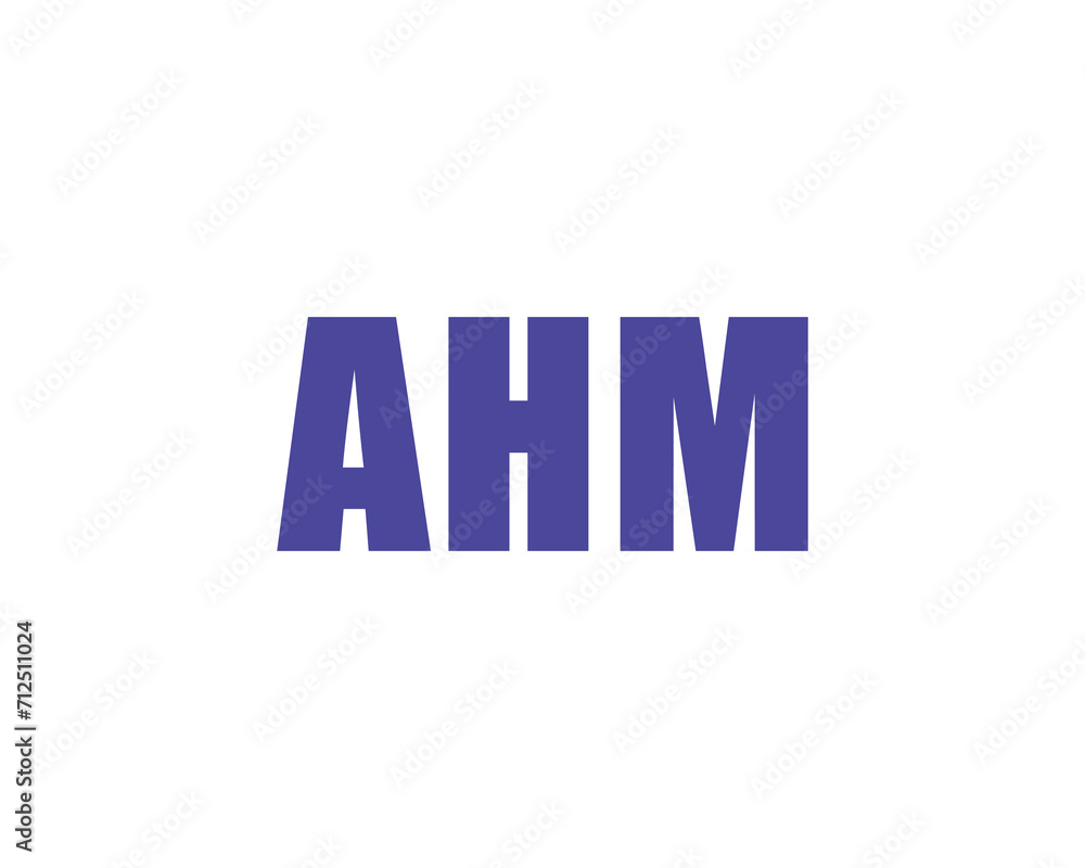AHM Logo design vector template