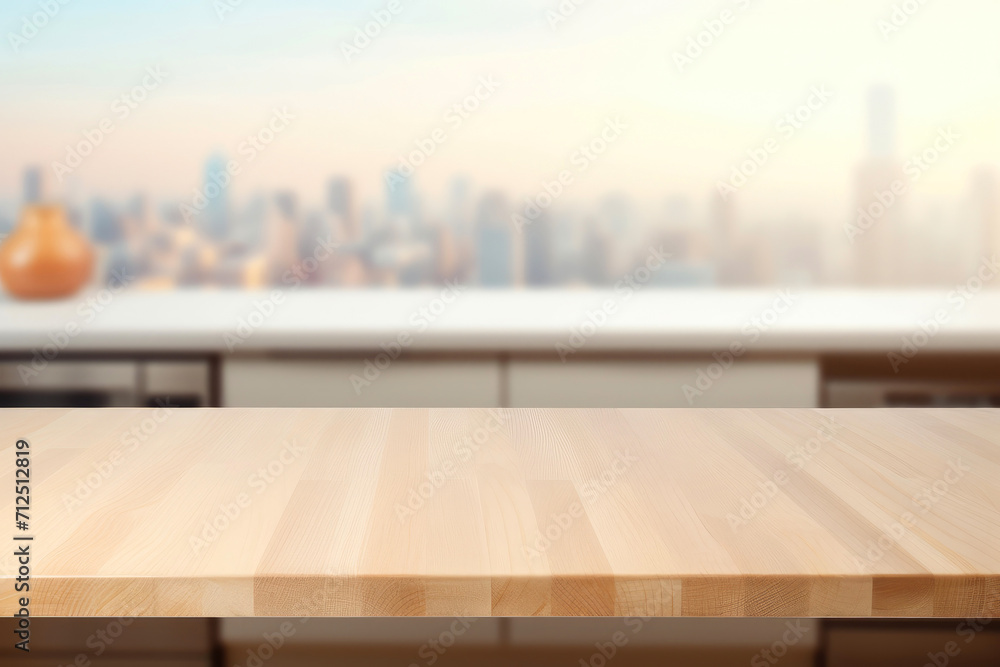 Design template with copy space on a clean wooden table