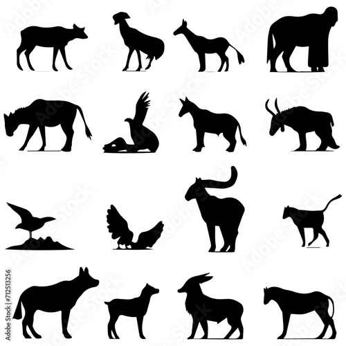 animals silhouettes collection