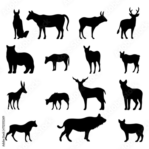 animals silhouettes collection