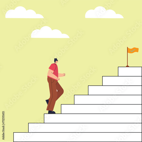 businessman on the stairs