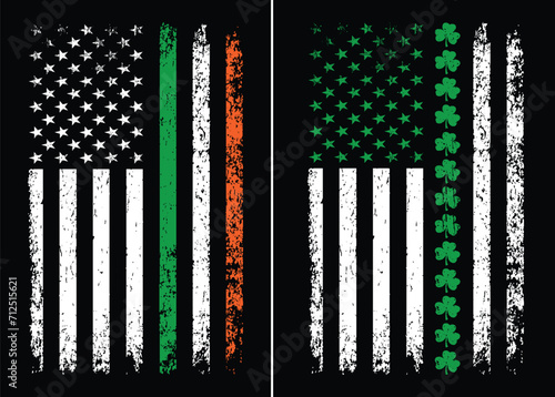 St Patrick's Day With USA Flag Design