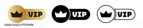 Vip member badge. Premium member pass. Exclusive user card tag.