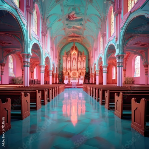a interior church with colors vivids © cff999