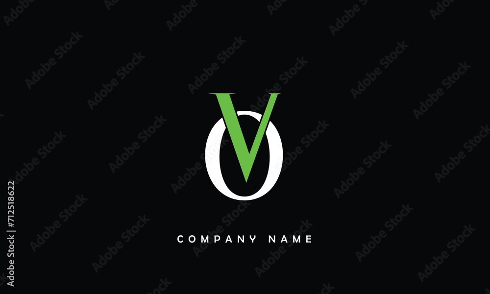 VO, OV, V, O Abstract Letters Logo Monogram VO, OV, V, O Abstract Letters Logo Monogram