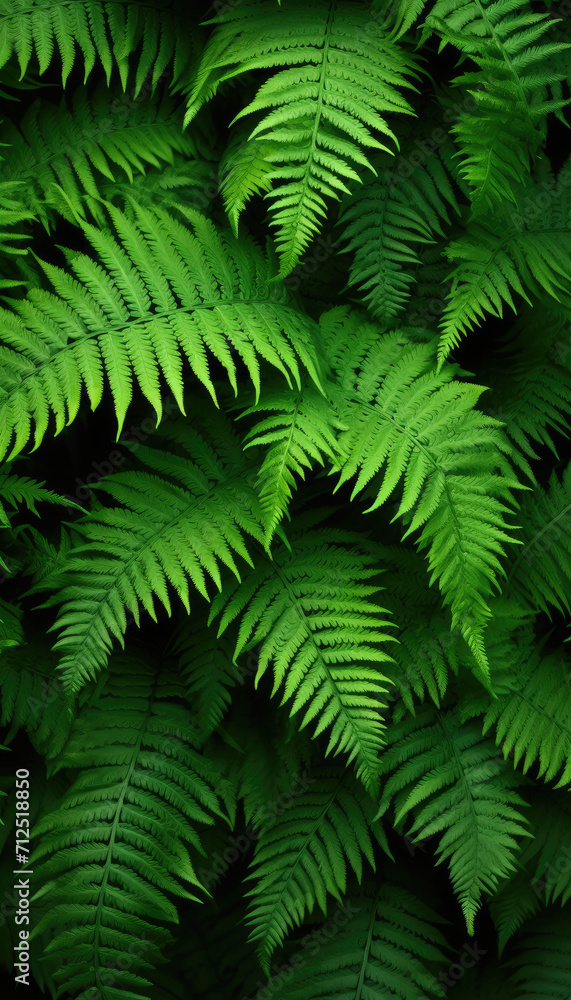 Abstract green fern texture background