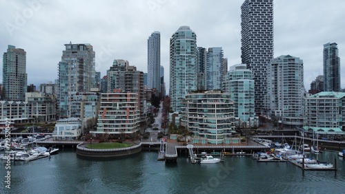 Vancouver city skyline along the shore