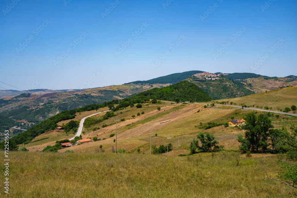 Obraz premium Country landscape near Albano di Lucania, Italy