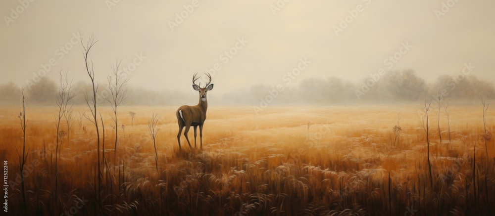 Fototapeta premium Deer in the open field.