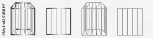 Fotótapéta Steel cage 3d vector realistic illustration