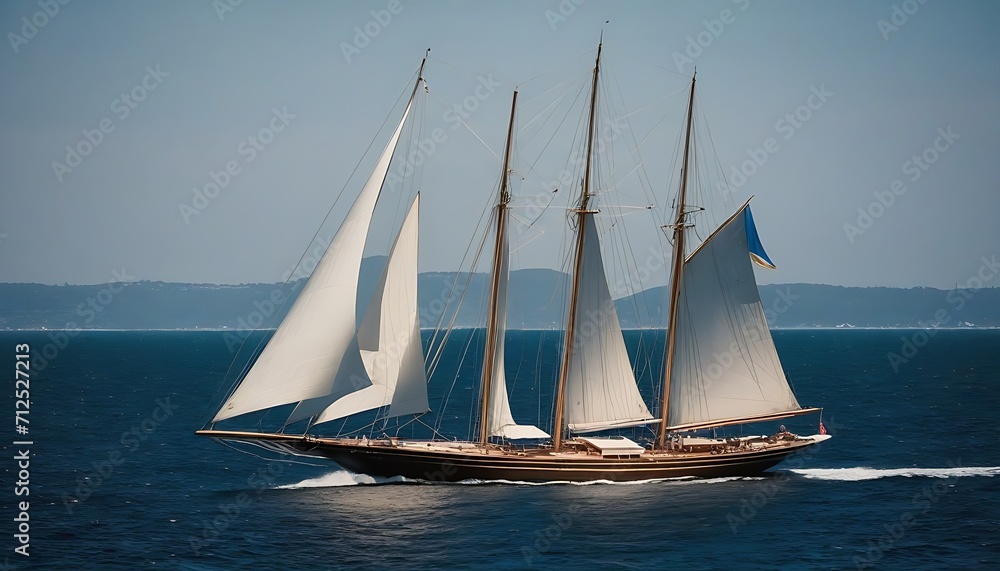 Fototapeta premium yacht in the sea