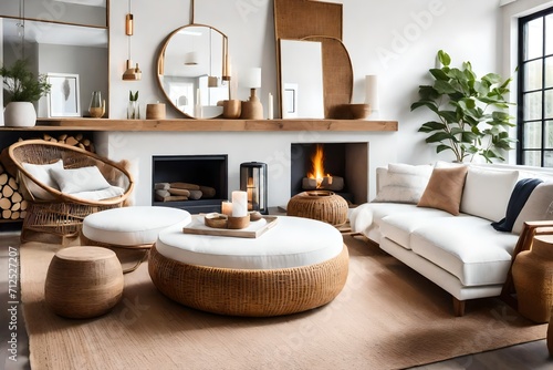 living room interior with fireplace
