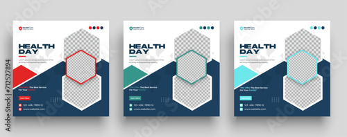 Medical And Healthcare Social Media Post Banner Template for Promotional Vector