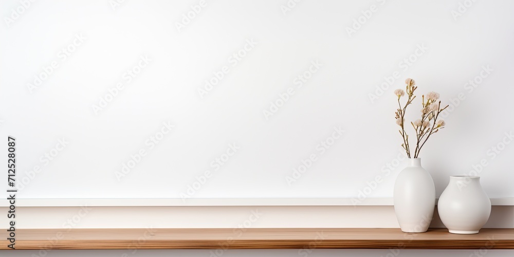 White background Wood Shelf Table
