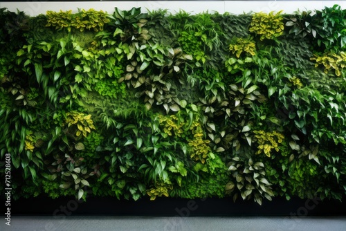 Vertical gardening, wall of greenery, biophilic design, connecting nature and people, eco friendly green nature design landscape in building