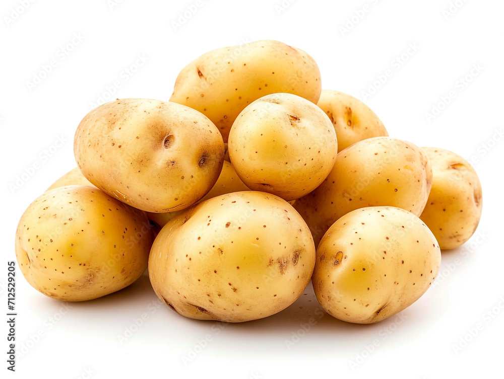 Fresh potato isolated on white background. Minimalist style. Fresh potato isolated on white background. Minimalist style.