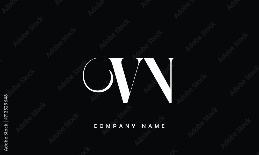 VN, NV, V, N Abstract Letters Logo Monogram VN, NV, V, N Abstract Letters Logo Monogram