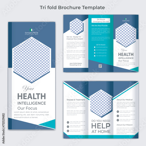 Medical And Health Care Professional Tri Fold Brochure Template