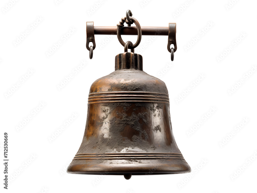 Rustic Metal Bell, isolated on a transparent or white background Rustic Metal Bell, isolated on a transparent or white background