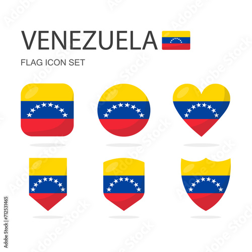 Free Download Venezuela 3d flag icons of 6 shapes all isolated on white background. - GFXLoad