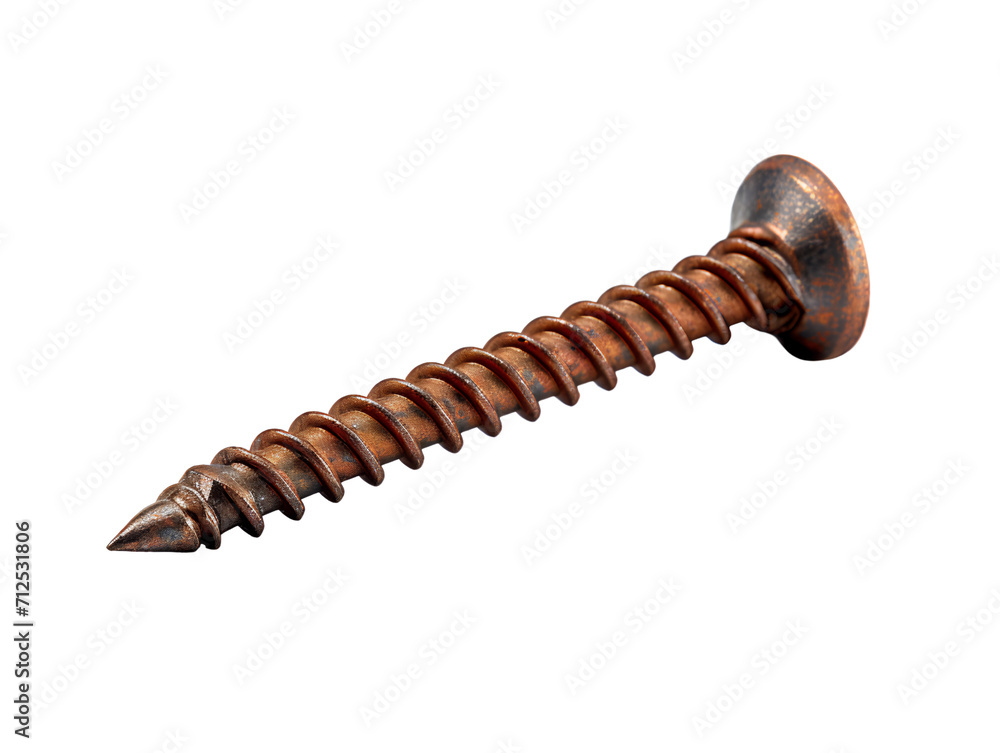 Rusty Nail, isolated on a transparent or white background Rusty Nail, isolated on a transparent or white background