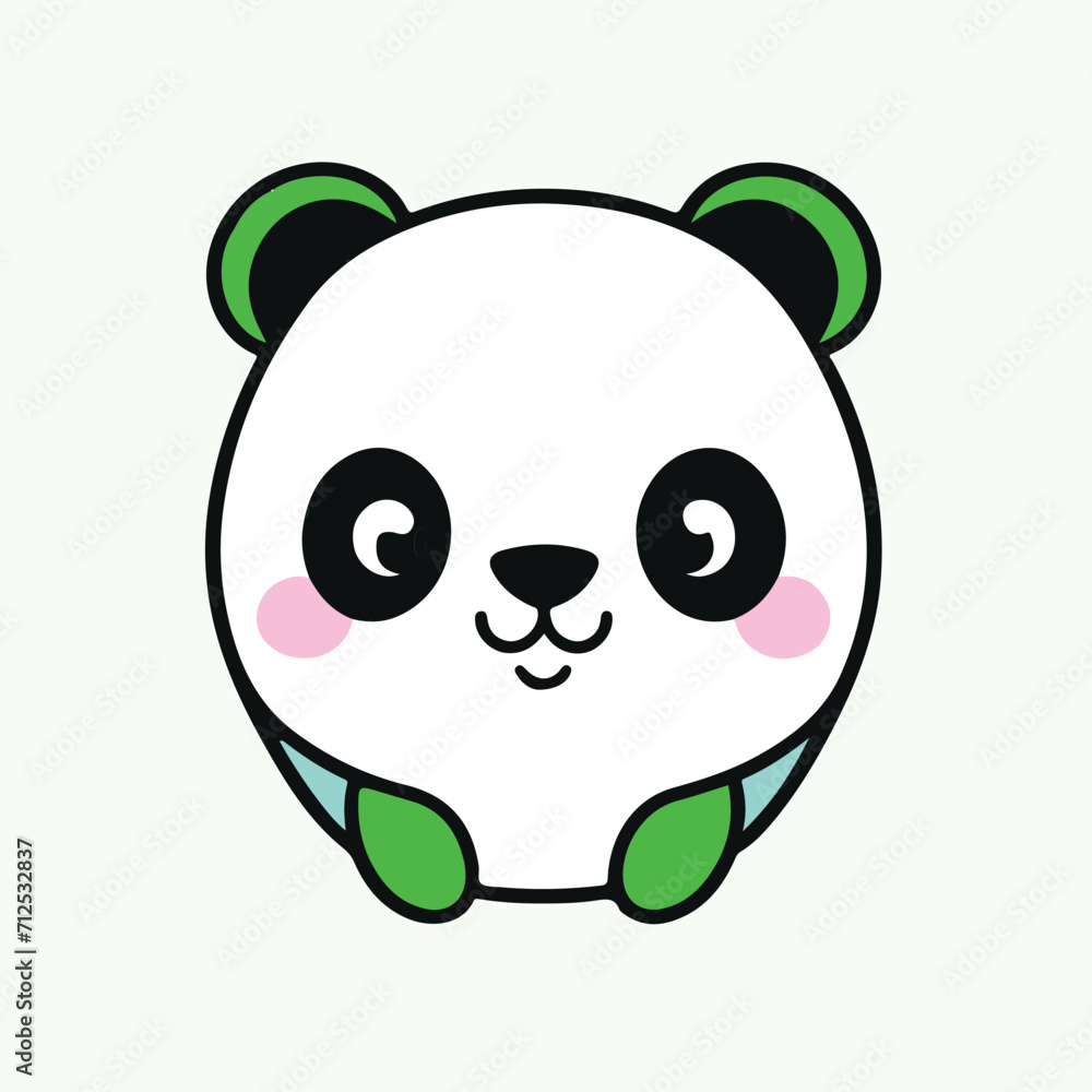 Fototapeta premium panda bear cartoon