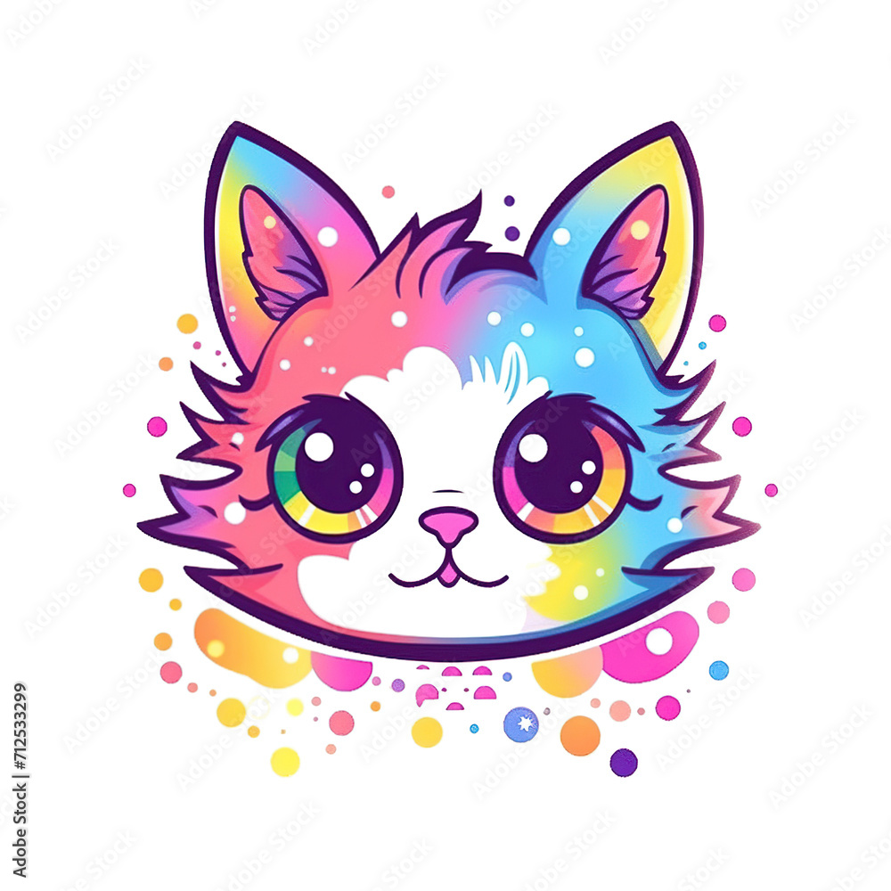 cute cat design, good for t-shirt screen printing, generative AI cute cat design, good for t-shirt screen printing, generative AI