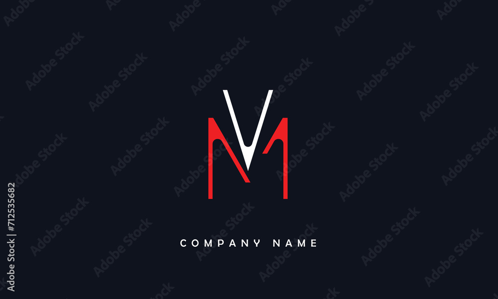 VM, MV, V, M Abstract Letters Logo Monogram VM, MV, V, M Abstract Letters Logo Monogram