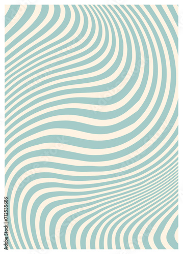Twisted and distorted vector groovy hippie background. Waves, swirl, twirl pattern. Retro backgrounds in psychedelic style. Vector illustration