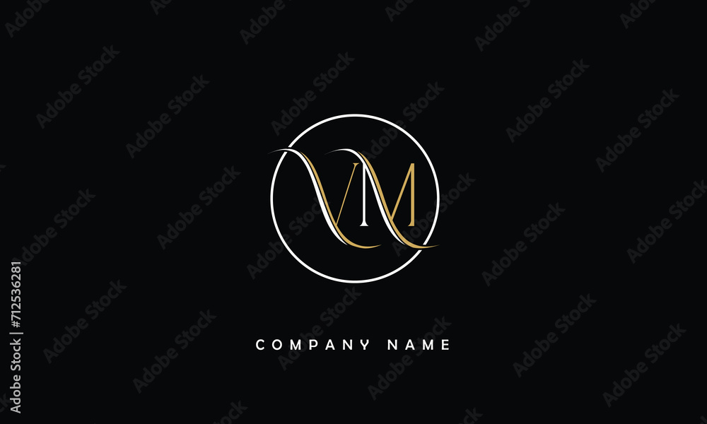 VM, MV, V, M Abstract Letters Logo Monogram VM, MV, V, M Abstract Letters Logo Monogram
