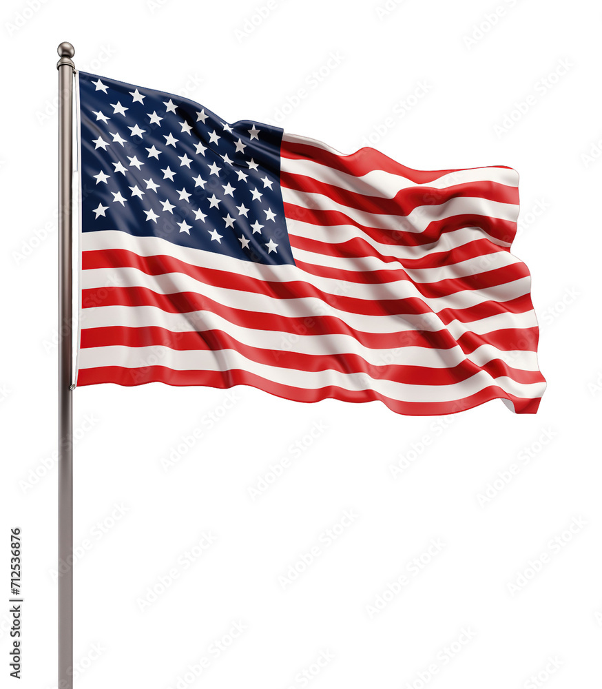 USA flag isolated on transparent background. PNG file, cut out USA flag isolated on transparent background. PNG file, cut out
