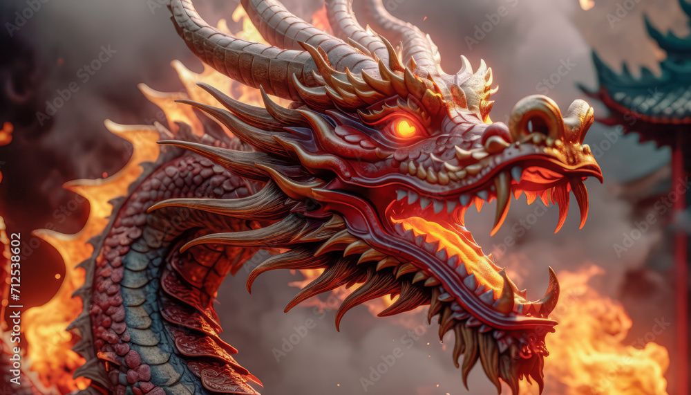 Beautiful fantasy dragon. Year of the Dragon according to the eastern horoscope Beautiful fantasy dragon. Year of the Dragon according to the eastern horoscope