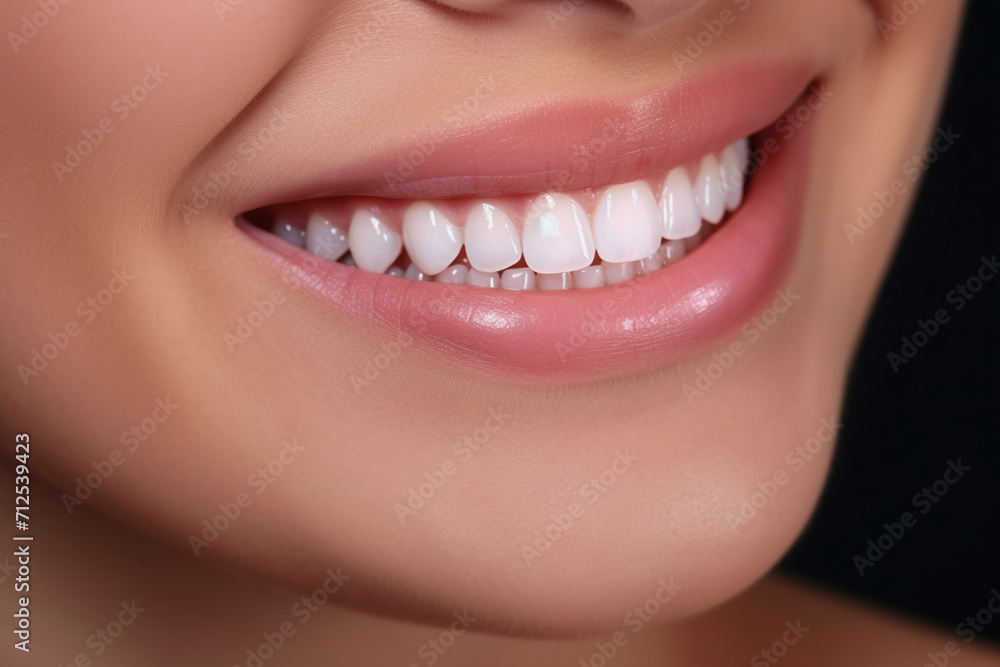 Woman, hands and teeth with smile for dental floss, skincare or personal hygiene against a studio background. Closeup of female smiling and flossing in cosmetics for oral, mouth or gum care treatment Woman, hands and teeth with smile for dental floss, skincare or personal hygiene against a studio background. Closeup of female smiling and flossing in cosmetics for oral, mouth or gum care treatment