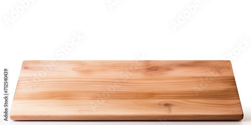 Product display of wooden table surface, isolated on white background.