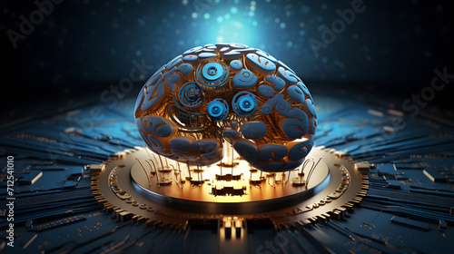 earth in space, technology brain, idea, graphic brain