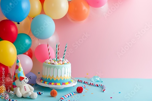 Colorful Birthday Party Celebration Setup  