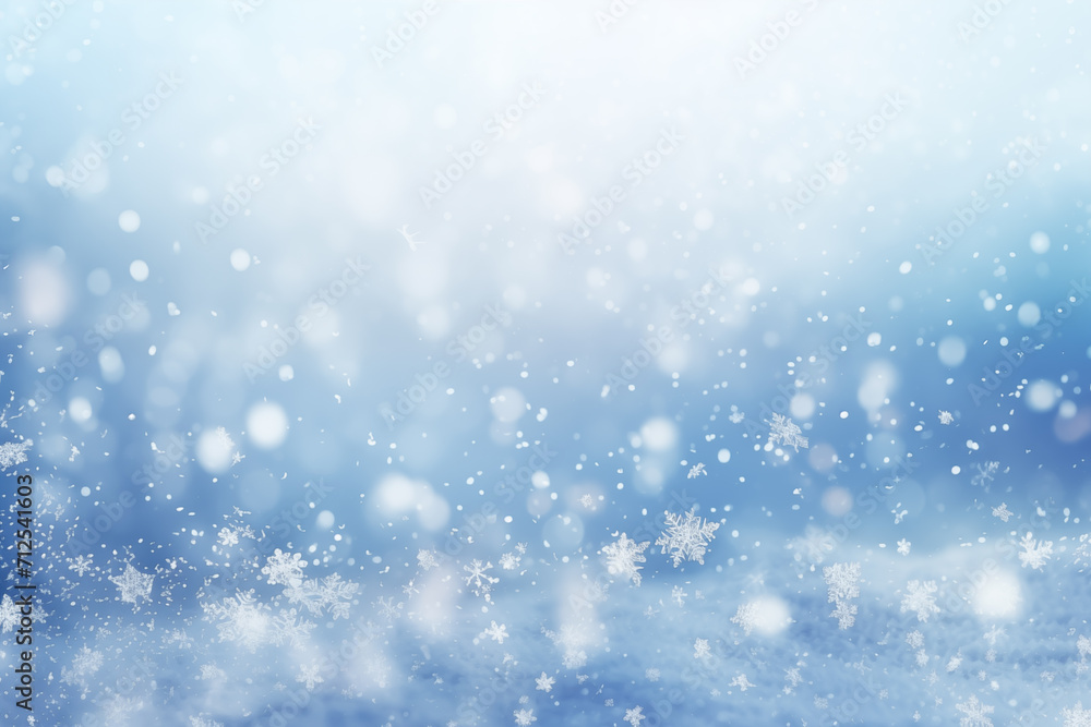 abstract snowy christmas background, snowfall on untouched virgin snow abstract snowy christmas background, snowfall on untouched virgin snow
