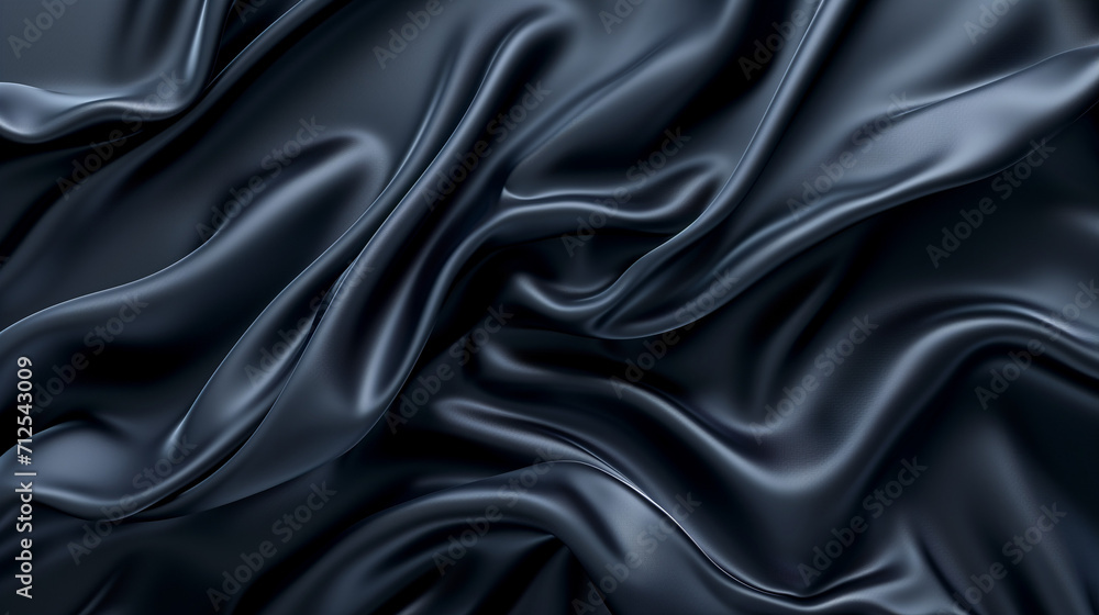 Black satin background, Black technology display background, abstract background luxury cloth or liquid wave or wavy folds, Ai generated image Black satin background, Black technology display background, abstract background luxury cloth or liquid wave or wavy folds, Ai generated image