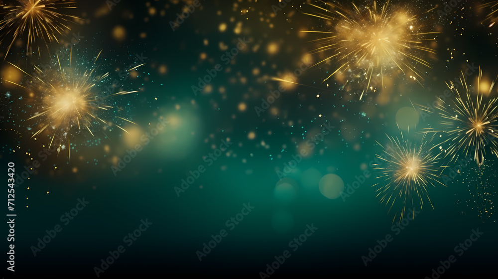 Naklejka premium Fireworks background for celebration, holiday celebration concept
