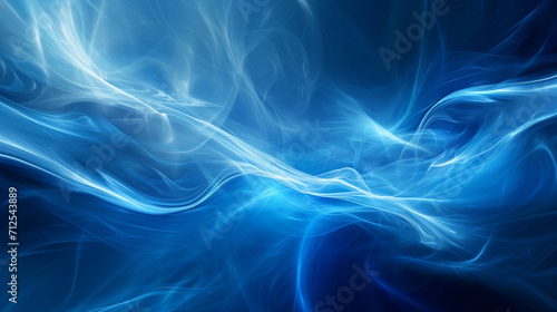 Abstract smoke background, Blue silk background, Abstract blue background, Ai generated image