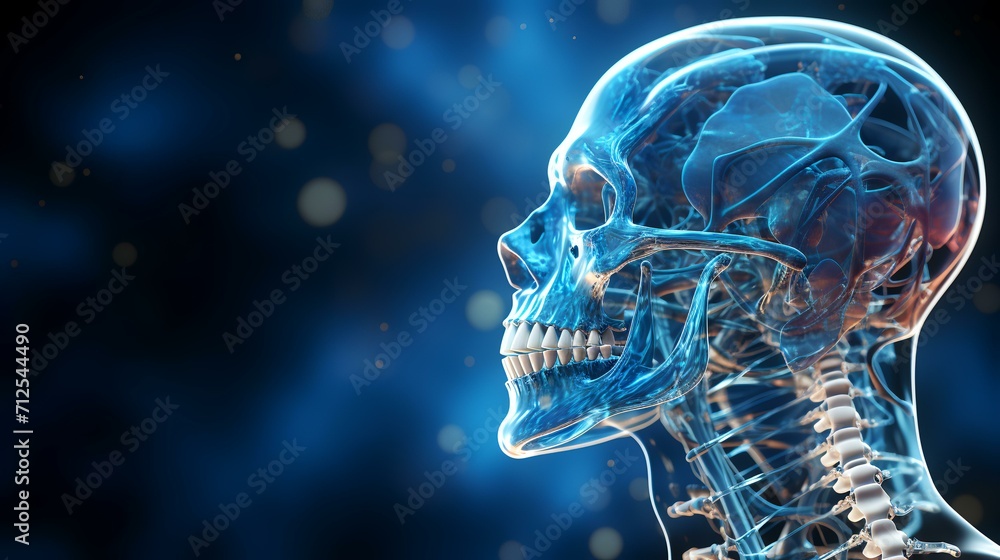 DNA Strands and X-ray of Human Body and Skeleton: Scientific Visualization DNA Strands and X-ray of Human Body and Skeleton: Scientific Visualization