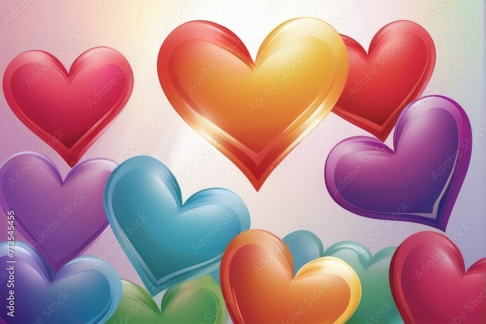 Heart wallpaper with a lot of hearts, colorful heart wallpaper love romance etc 

