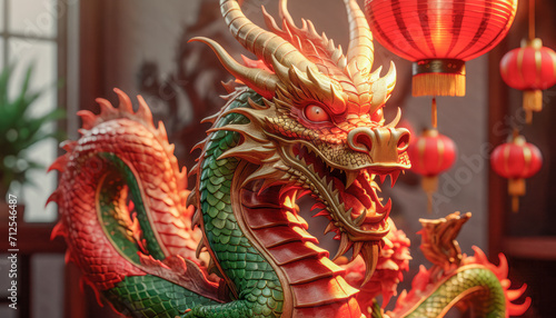 Wallpaper Mural Beautiful fantasy dragon. Year of the Dragon according to the eastern horoscope Torontodigital.ca