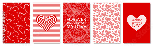 Set of Romantic Valentine’s Day Card 