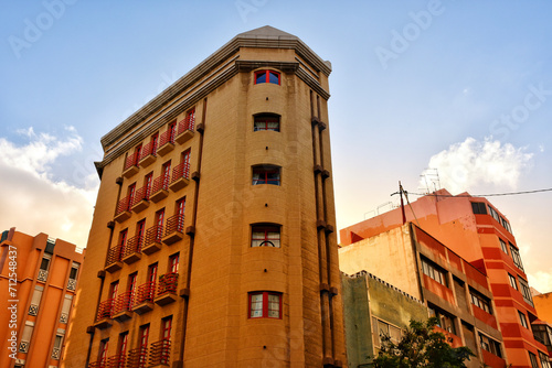Modern apartment buildings in Las Palmas de Gran Canaria