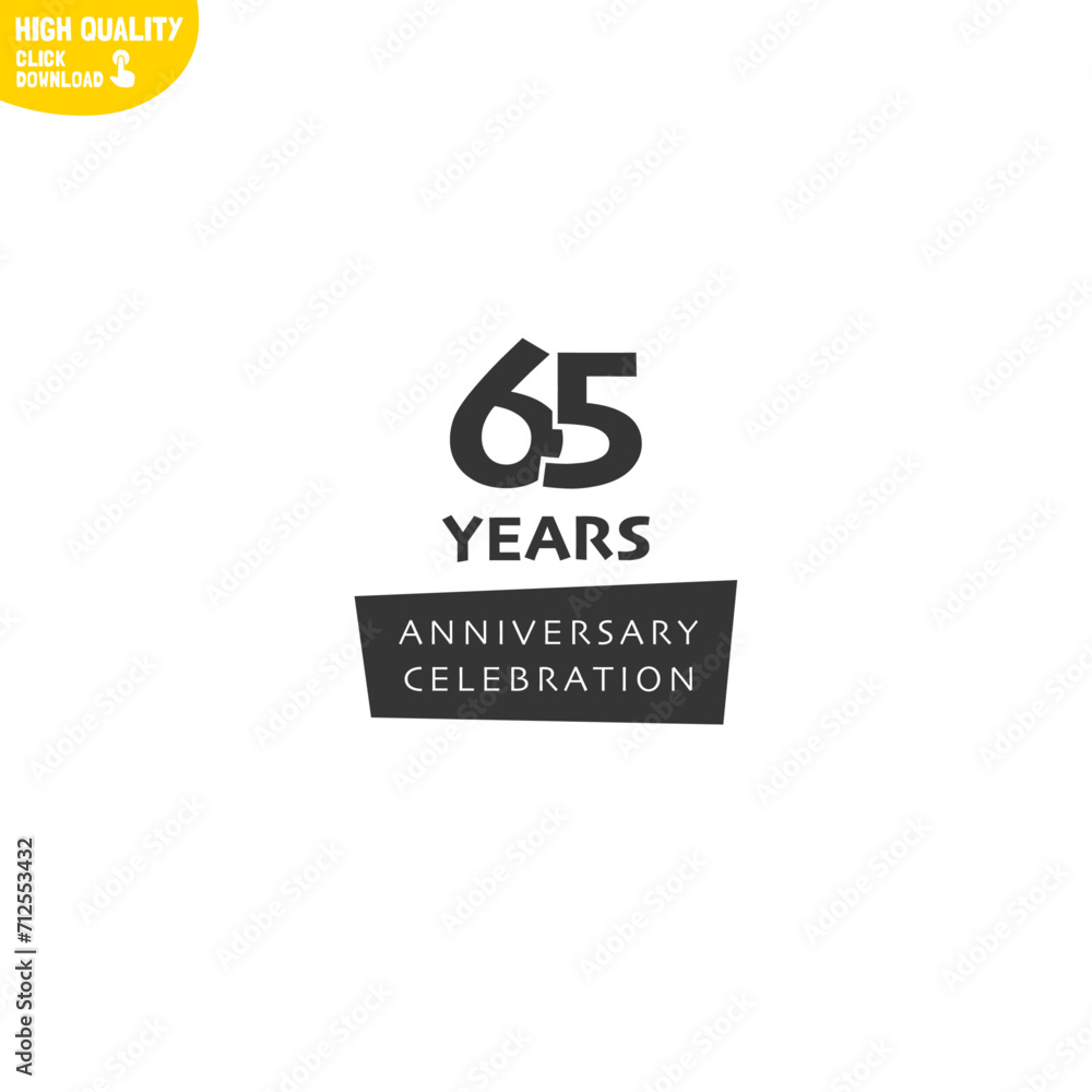Creative 65 Year Anniversary Celebration Logo Design Creative 65 Year Anniversary Celebration Logo Design