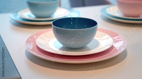  a close up of a plate with a cup on it and a plate with a plate with a cup on it.