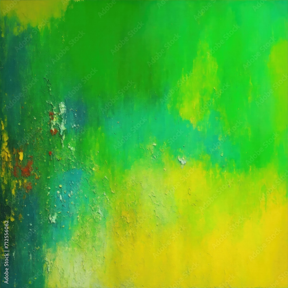 Fototapeta premium Abstract rough green and multicolored oil brushstroke painting texture background